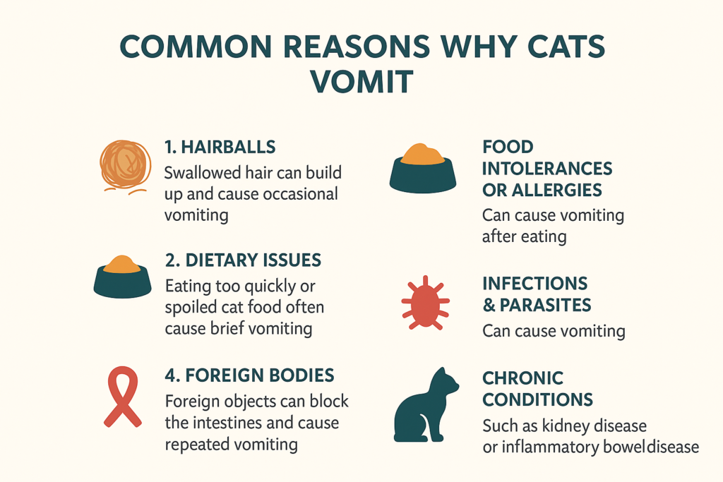 common reasons why cats vomit