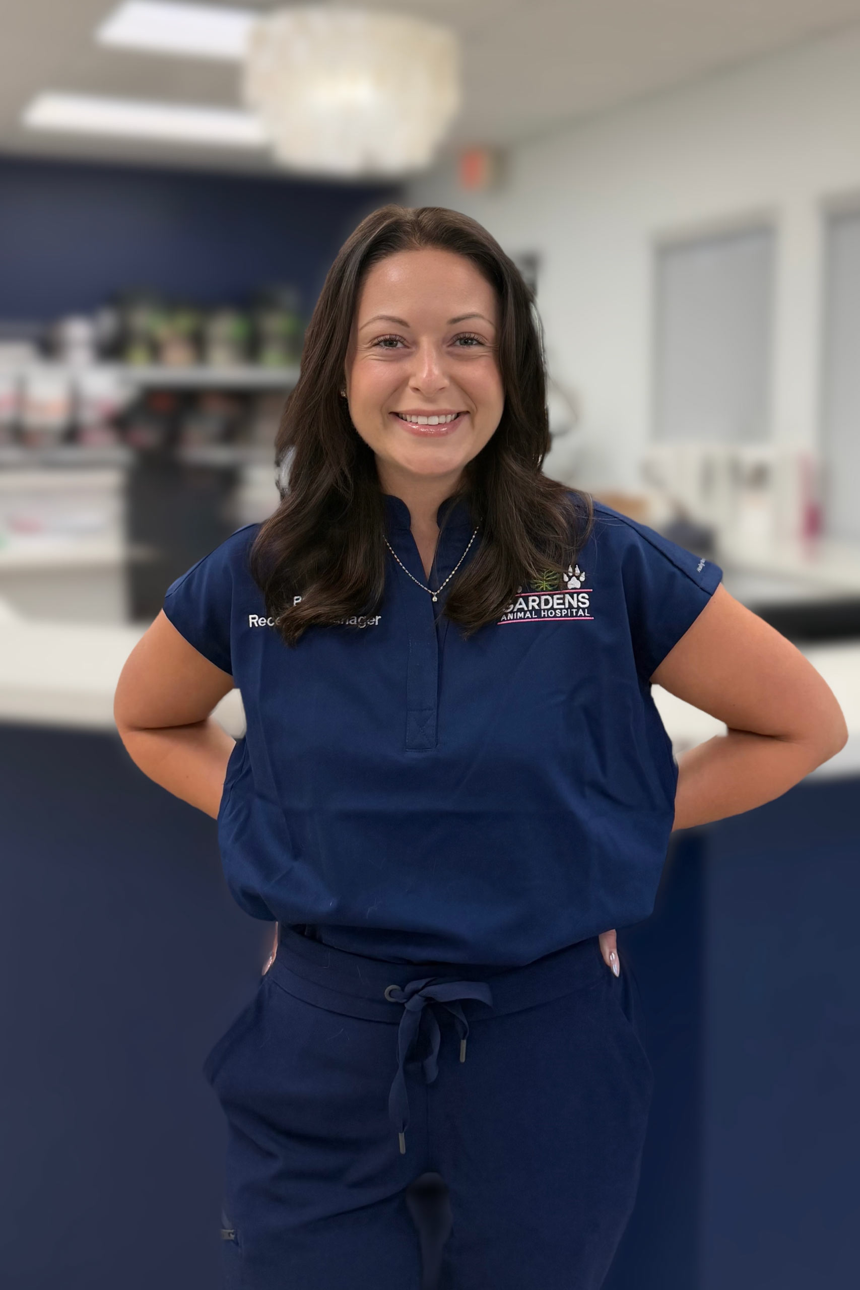 Briana Hankey, a member of the Gardens Animal Hospital Management Team