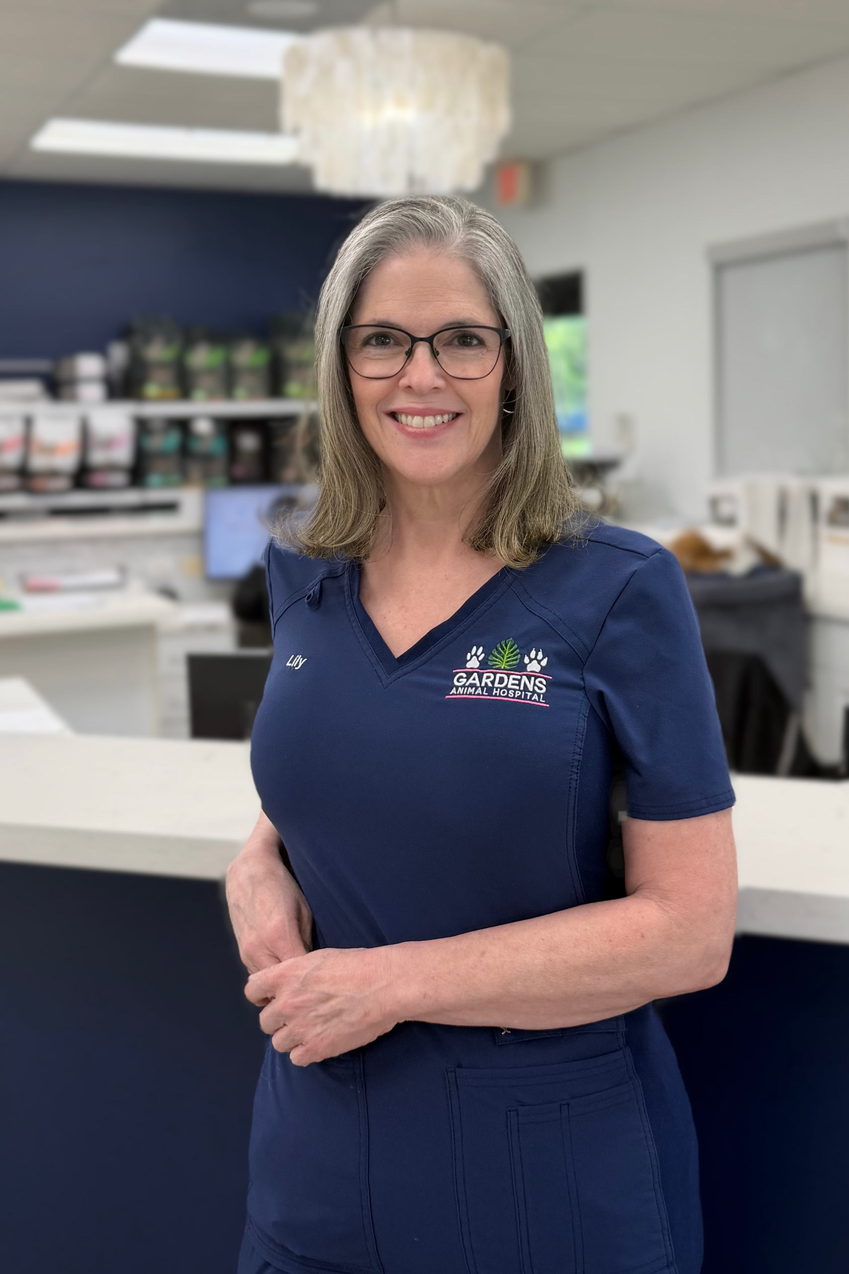 Lily Nieves, a member of the Gardens Animal Hospital Management Team